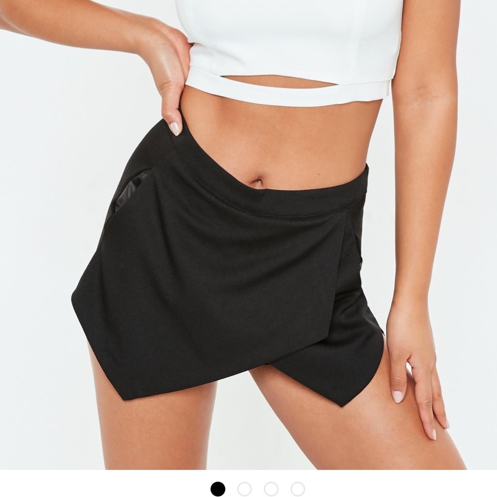 Misguided Black Envelope Skirt